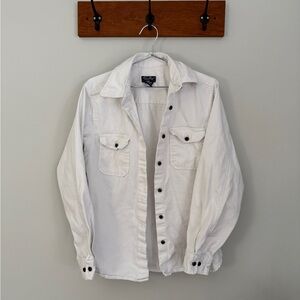 Eddie Bauer White Cotton Shacket — L